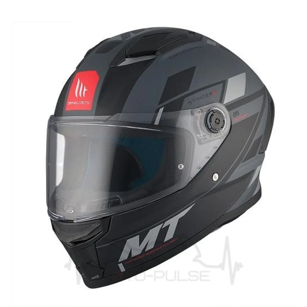 Мотошлем MT Stinger 2 Zivze C2 Black/Grey (S)
